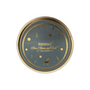 Round container lid with gold and gray design featuring the brand 'nyassa'.