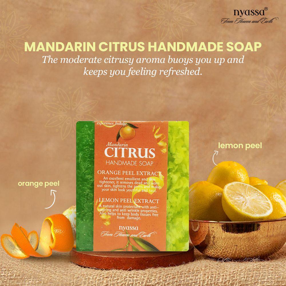 Mandarin Citrus Handmade Natural Bathing Soap 150gm - Nyassa